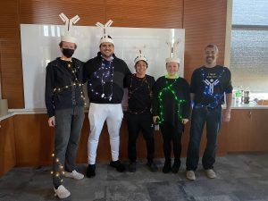 Halloween costumes featuring people dressed in fairy lights. 